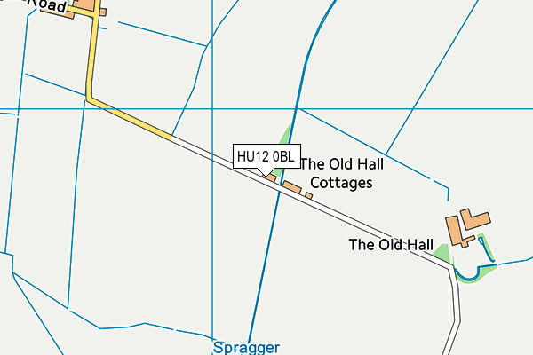 HU12 0BL map - OS VectorMap District (Ordnance Survey)