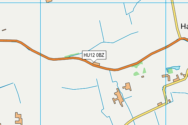 HU12 0BZ map - OS VectorMap District (Ordnance Survey)