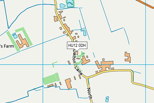 HU12 0DH map - OS VectorMap District (Ordnance Survey)