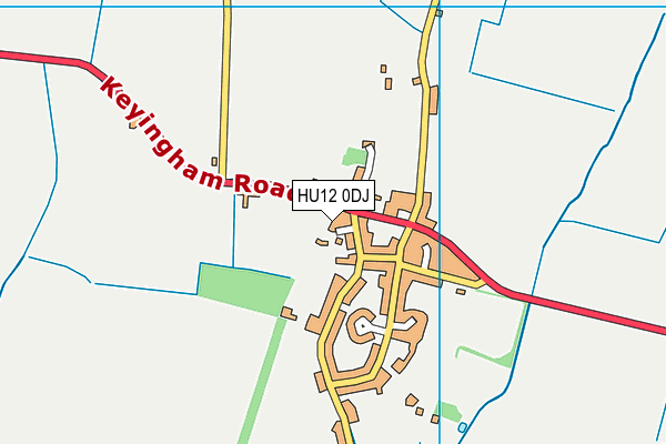HU12 0DJ map - OS VectorMap District (Ordnance Survey)