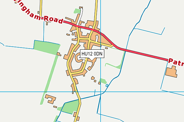 HU12 0DN map - OS VectorMap District (Ordnance Survey)