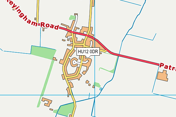 HU12 0DR map - OS VectorMap District (Ordnance Survey)