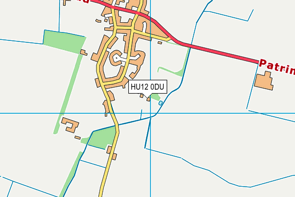 HU12 0DU map - OS VectorMap District (Ordnance Survey)