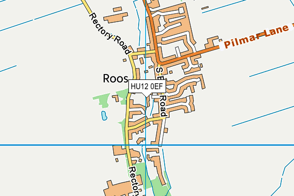 HU12 0EF map - OS VectorMap District (Ordnance Survey)