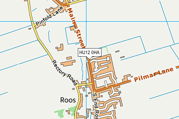 HU12 0HA map - OS VectorMap District (Ordnance Survey)