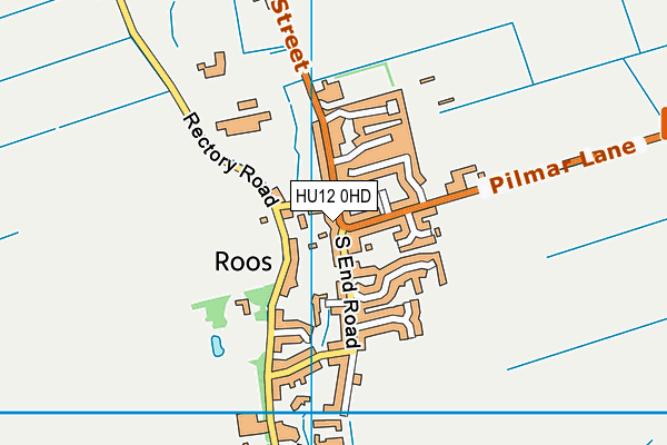 HU12 0HD map - OS VectorMap District (Ordnance Survey)