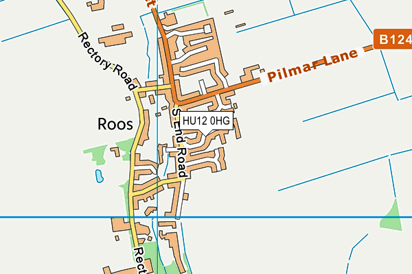 HU12 0HG map - OS VectorMap District (Ordnance Survey)