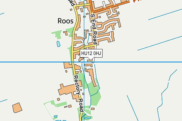 HU12 0HJ map - OS VectorMap District (Ordnance Survey)