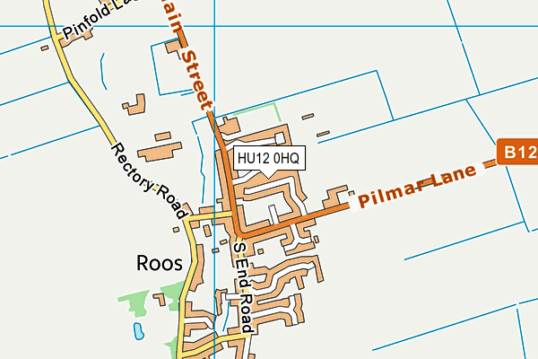 HU12 0HQ map - OS VectorMap District (Ordnance Survey)