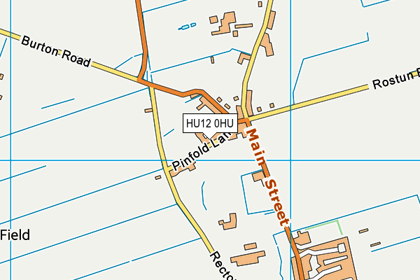 HU12 0HU map - OS VectorMap District (Ordnance Survey)