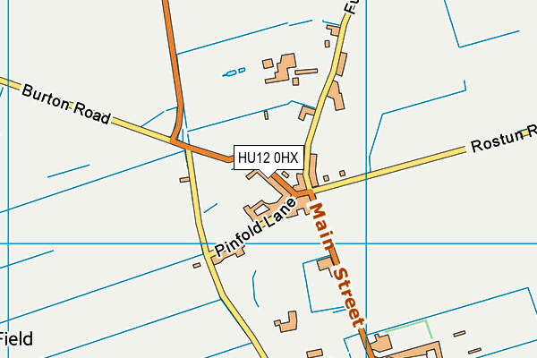 HU12 0HX map - OS VectorMap District (Ordnance Survey)