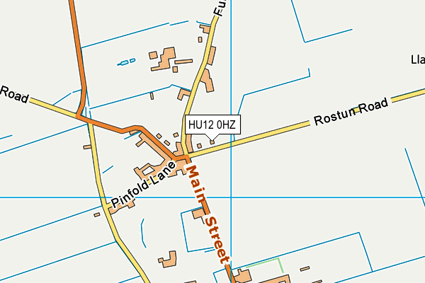 HU12 0HZ map - OS VectorMap District (Ordnance Survey)