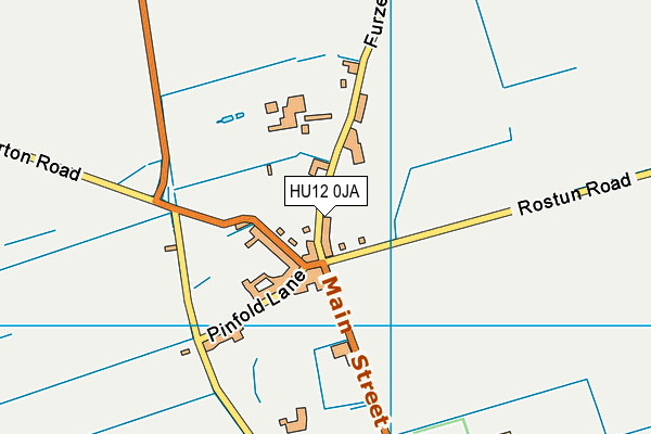 HU12 0JA map - OS VectorMap District (Ordnance Survey)