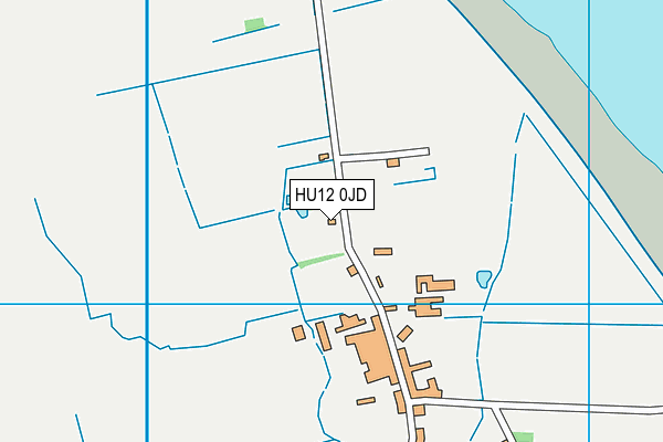 HU12 0JD map - OS VectorMap District (Ordnance Survey)