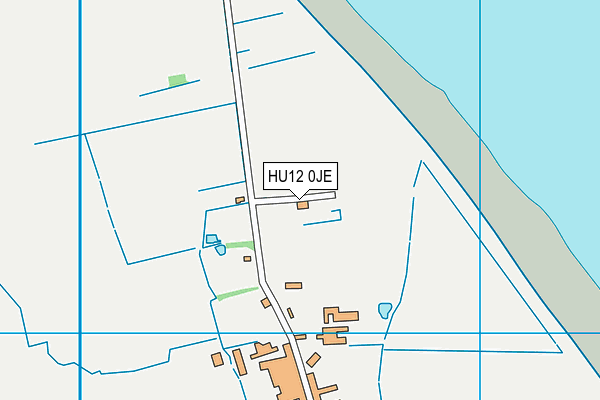 HU12 0JE map - OS VectorMap District (Ordnance Survey)