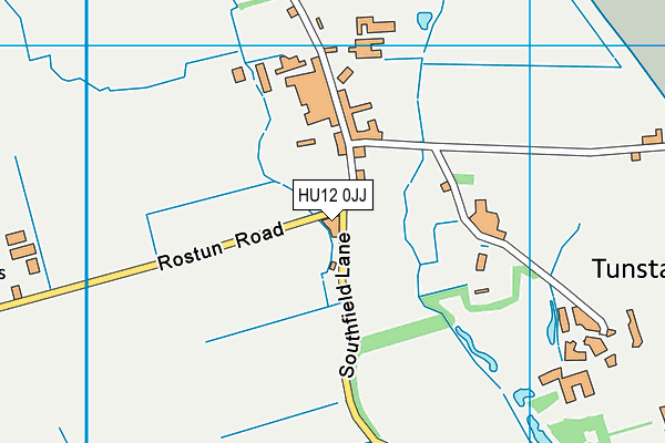 HU12 0JJ map - OS VectorMap District (Ordnance Survey)