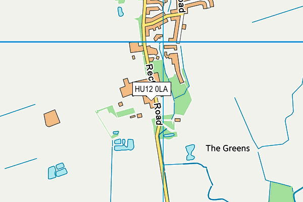 HU12 0LA map - OS VectorMap District (Ordnance Survey)