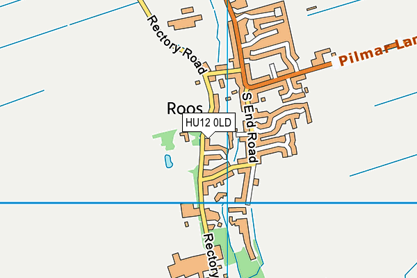 HU12 0LD map - OS VectorMap District (Ordnance Survey)