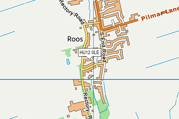 HU12 0LE map - OS VectorMap District (Ordnance Survey)