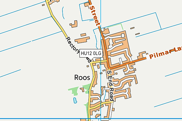 HU12 0LG map - OS VectorMap District (Ordnance Survey)