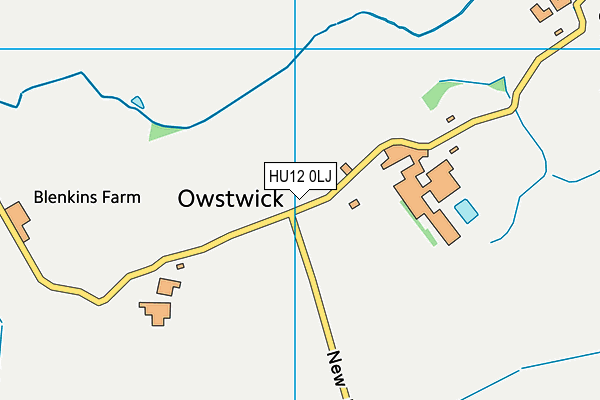 HU12 0LJ map - OS VectorMap District (Ordnance Survey)