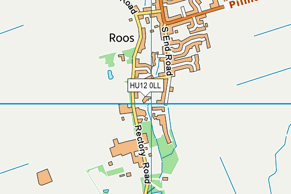 HU12 0LL map - OS VectorMap District (Ordnance Survey)