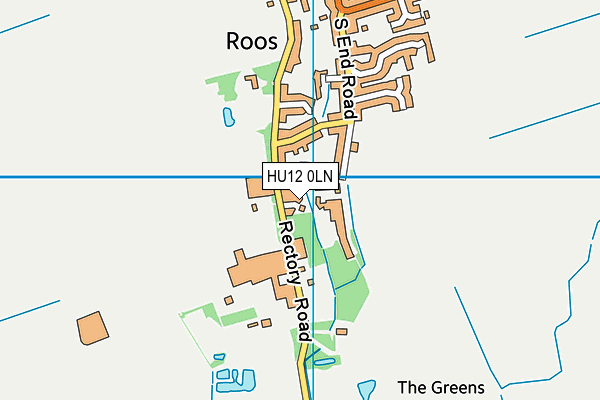 HU12 0LN map - OS VectorMap District (Ordnance Survey)