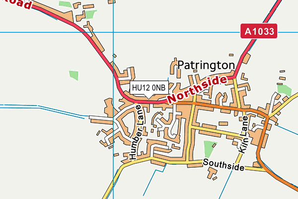 HU12 0NB map - OS VectorMap District (Ordnance Survey)