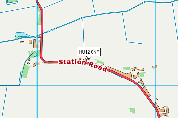 HU12 0NF map - OS VectorMap District (Ordnance Survey)