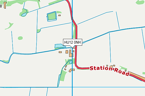 HU12 0NH map - OS VectorMap District (Ordnance Survey)