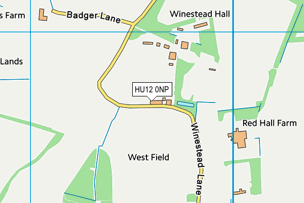 HU12 0NP map - OS VectorMap District (Ordnance Survey)
