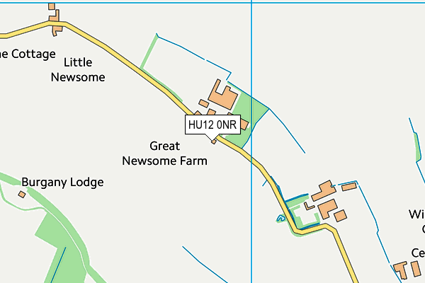 HU12 0NR map - OS VectorMap District (Ordnance Survey)