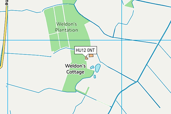 HU12 0NT map - OS VectorMap District (Ordnance Survey)