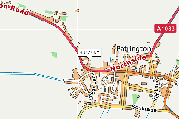 HU12 0NY map - OS VectorMap District (Ordnance Survey)