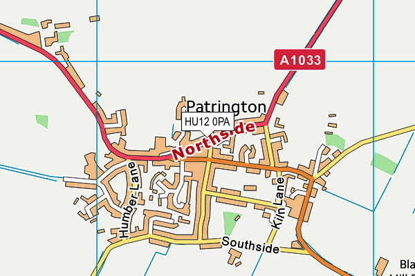 HU12 0PA map - OS VectorMap District (Ordnance Survey)