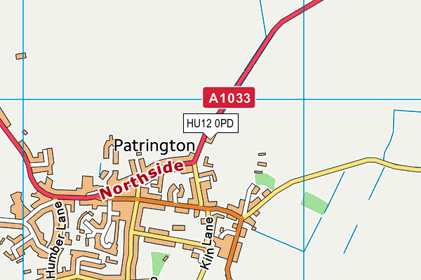 HU12 0PD map - OS VectorMap District (Ordnance Survey)