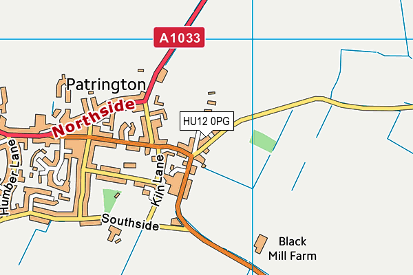 HU12 0PG map - OS VectorMap District (Ordnance Survey)