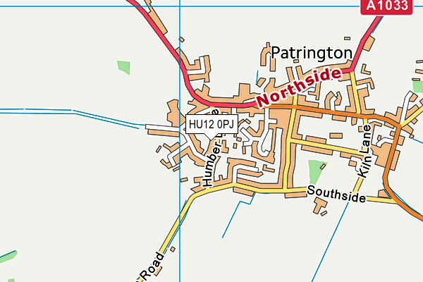 HU12 0PJ map - OS VectorMap District (Ordnance Survey)