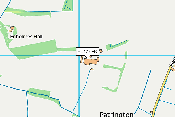 HU12 0PR map - OS VectorMap District (Ordnance Survey)