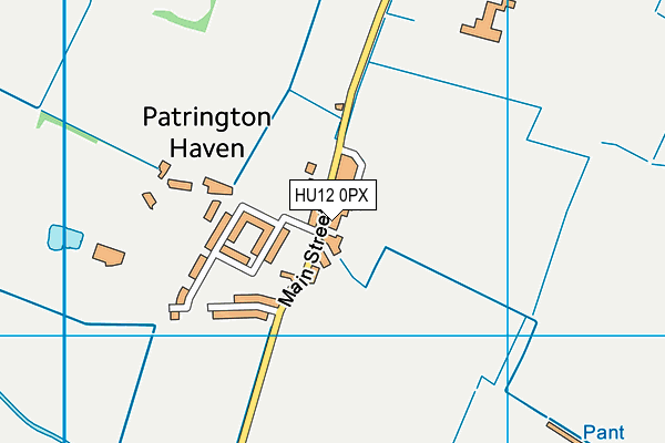 HU12 0PX map - OS VectorMap District (Ordnance Survey)