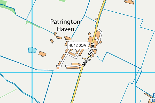 HU12 0QA map - OS VectorMap District (Ordnance Survey)