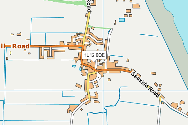 HU12 0QE map - OS VectorMap District (Ordnance Survey)