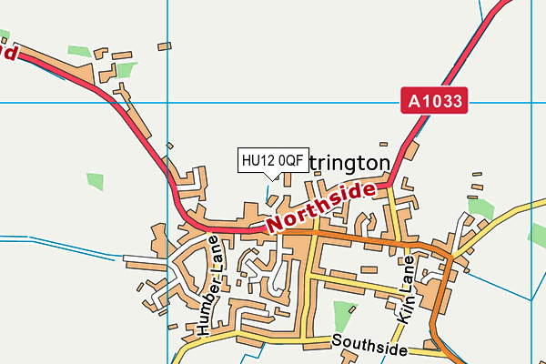 HU12 0QF map - OS VectorMap District (Ordnance Survey)