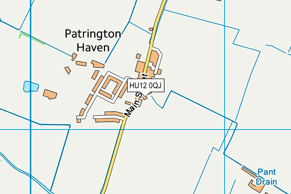 HU12 0QJ map - OS VectorMap District (Ordnance Survey)