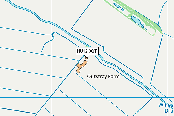 HU12 0QT map - OS VectorMap District (Ordnance Survey)