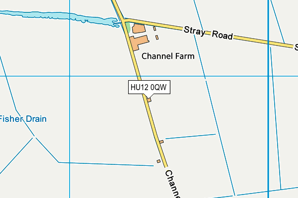 HU12 0QW map - OS VectorMap District (Ordnance Survey)