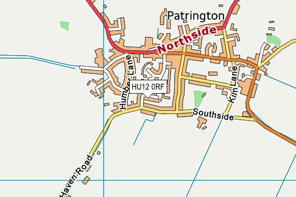 HU12 0RF map - OS VectorMap District (Ordnance Survey)