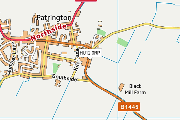 Patrington Playing Fields  map (HU12 0RP) - OS VectorMap District (Ordnance Survey)