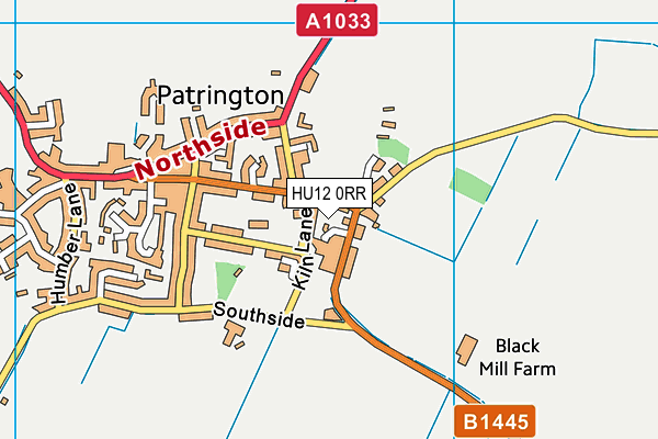 HU12 0RR map - OS VectorMap District (Ordnance Survey)