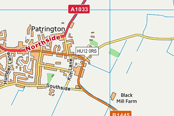 HU12 0RS map - OS VectorMap District (Ordnance Survey)